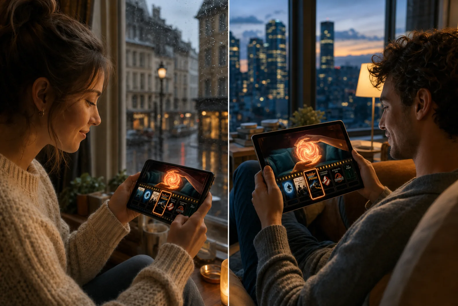 People in different cities playing Short Fuse with strangers on their own screens
